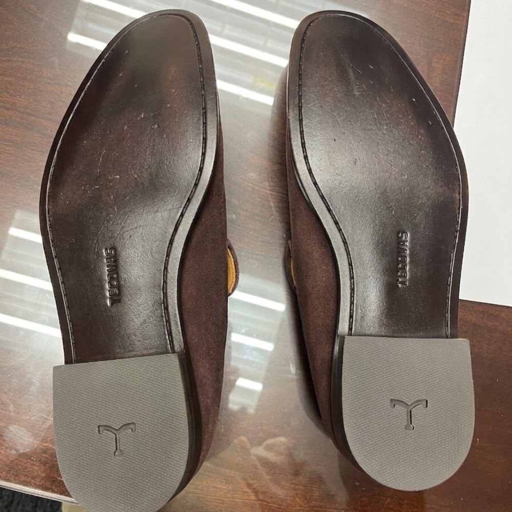 NWT Men’s Tecovas Dark Brown Suede Loafers "The Bennett" Size US Men’s 9.5